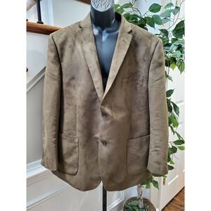 Camiloni Men Olive Polyester Long Sleeve Single Breasted 2 Buttons Fitted Blazer